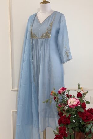 SZ1196 - Mul chanderi suit